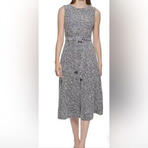 Calvin Klein Tweed Dress with Belt Excellent Condition